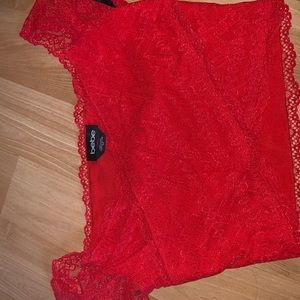 Red crop top